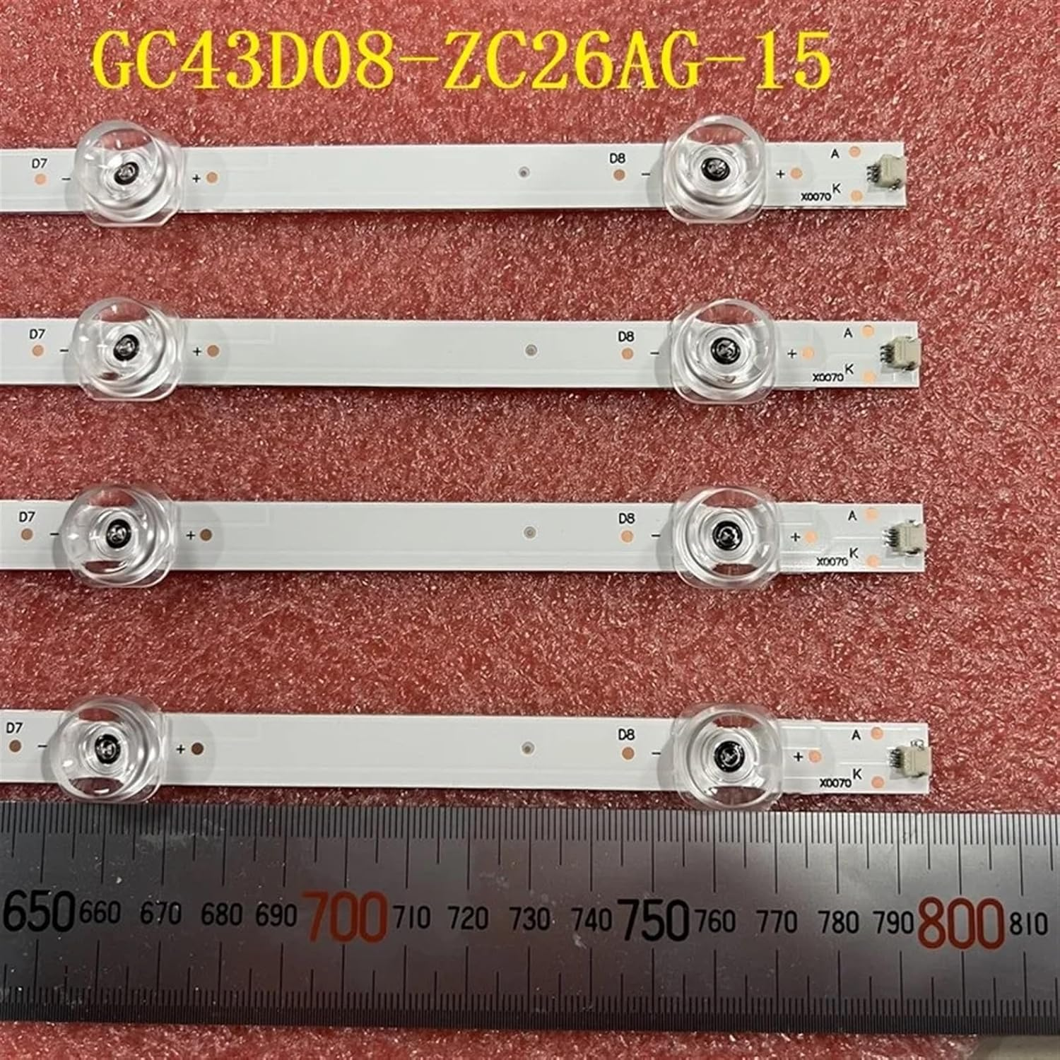 Kit 4Pcs 8LED LED Backlight Strip for Xiao/M.I TV L43M5-5ARU L43M5-4X L43M5-FA GC43D08-ZC26AG-15 303GC430062 image number 1