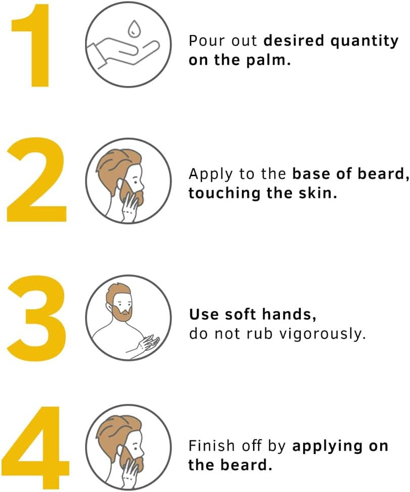 USTRAA Beard Growth Oil Advanced - 60Ml - Beard Growth Oil for Patchy Beard, with Redensyl and DHT Booster, Nourishment & Moisturization, No Harmful Chemicals