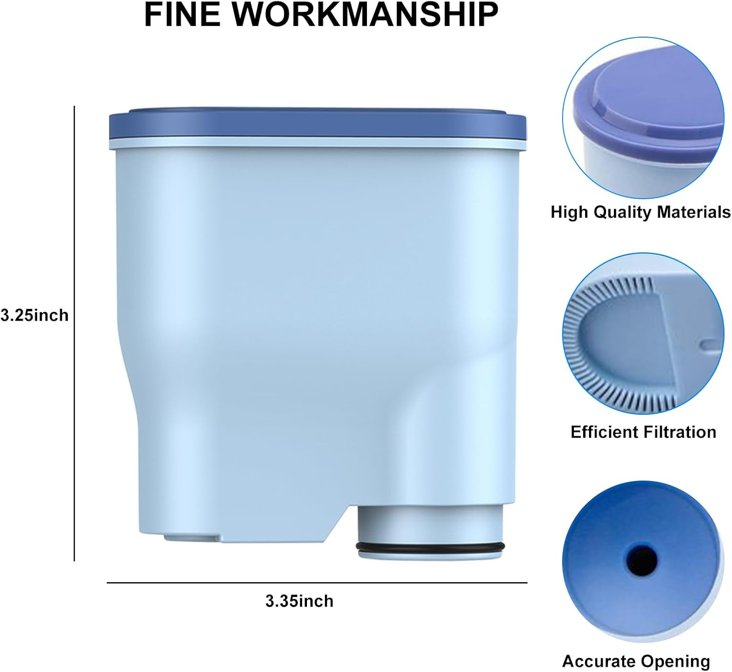 4-Pack Replacement Water Filter Cartridges for Philips CA6903 - Compatible with Saeco Aquaclean Fully Automatic Coffee Machines, Anti-Lime Scale Protection image number 5