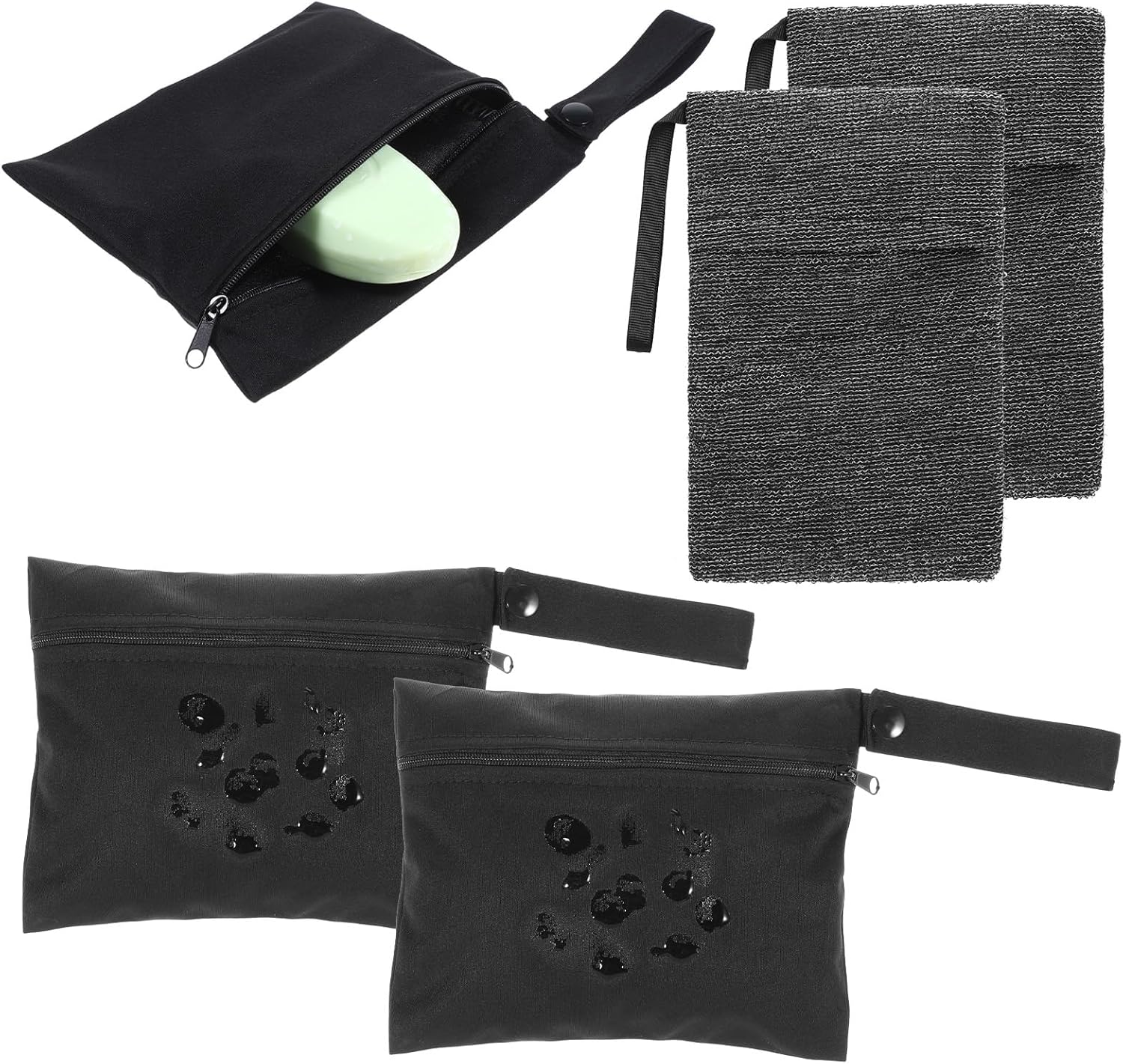 2 Pack Travel Soap Bag with 2 Foam Nets, Quick Dry Soap Bag for Bathrooms or Showers, Portable Travel Case, Bars, Cleaner Bag, Pocket for Camping Enthusiasts (Color image number 5