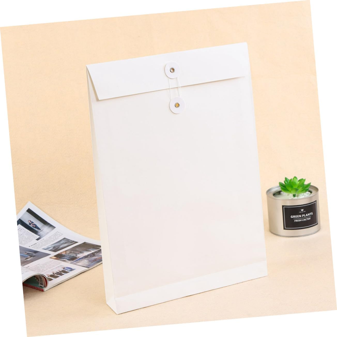 FUNOMOCYA 6Pcs White File Bag Paper Organizer Holder Document Carrier Bag for Office Stationery Clothes Packing Business Use image number 3