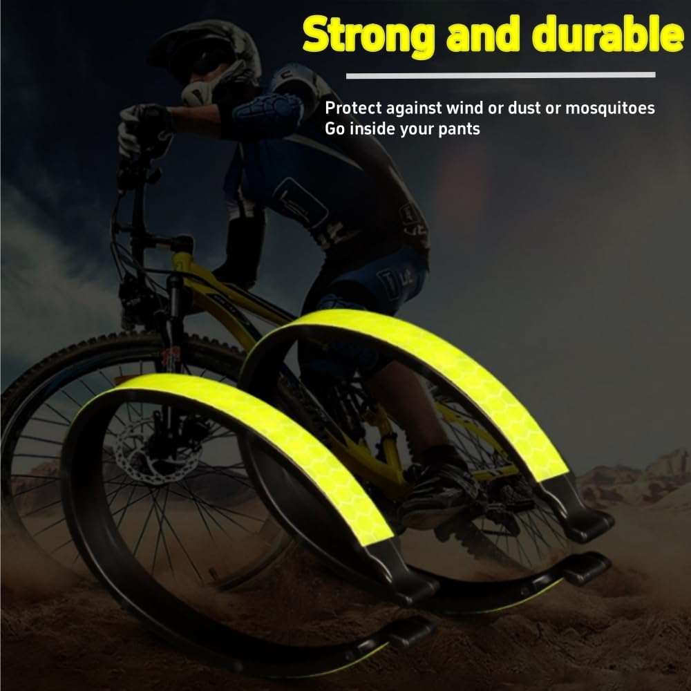 FUNNTY 2 Pcs High Visibility Reflective Bike Trouser Pant Clips with Powerful Reflective Bands Lightweight Safety Strips Fluorescent Color Cycling Clamps Night for Outdoor Cycling Jogging Walking image number 4