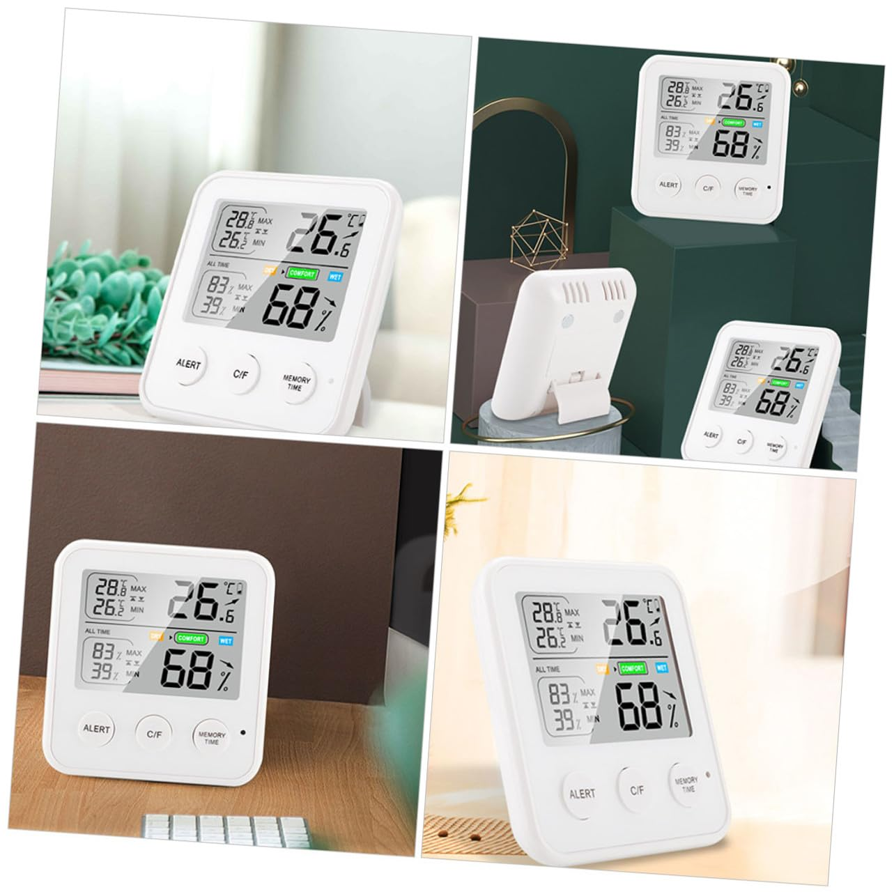 MERRYHAPY High-Precision Digital Hygrometer Thermometer Indoor Temperature Humidity Monitor with LCD Display Multifunctional Compact Design for Home Office Greenhouse image number 6