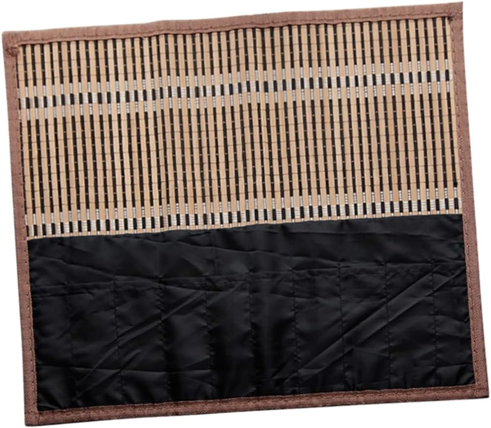 ABOOFAN 2 Pcs Writing Brush Holder Evil Eye Hair Clip Portable Brush Holder Teeth Charm Angel Keychain Paint Brush Case Paintbrush Organizer Chinese Calligraphy Brush Holder Student Bamboo image number 2