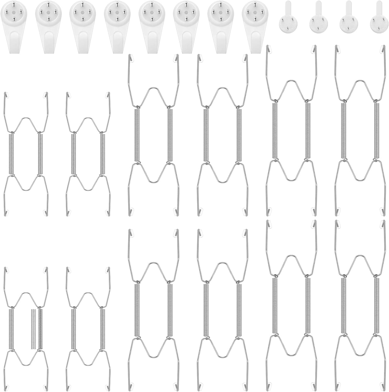 Hotop 12 Pieces Plate Hangers for Wall 6 Inch Stainless Steel Wire Invisible Plate Hangers Heavy Duty Display Holders with 12 Pieces Hooks for Wall Decorative(Silver)