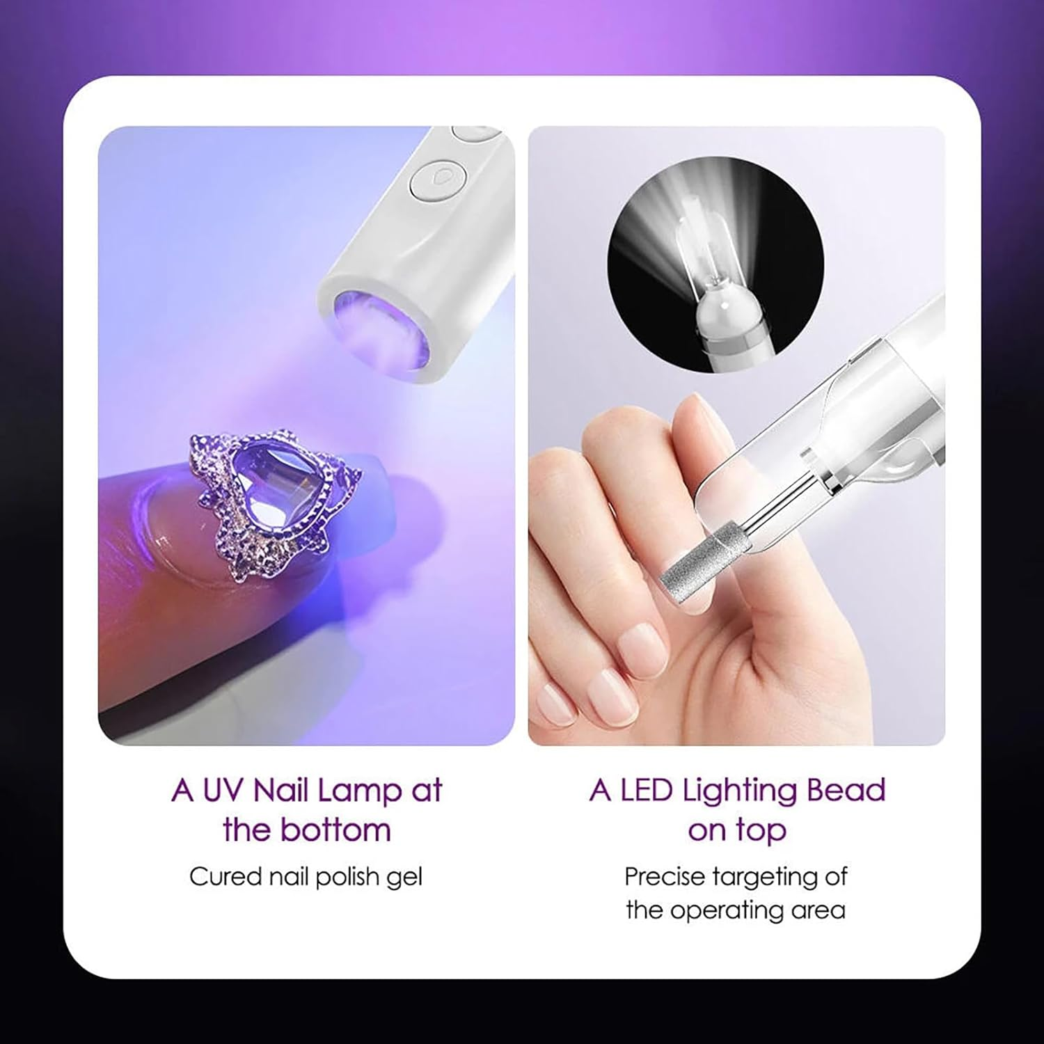 Cordless Electric Nail File Drill Set Manicure Pedicure Tools, Thick Toenail Grinder image number 4