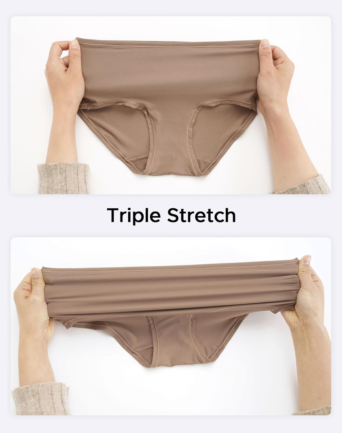 OEIOEI Women&rsquo;S Underwear Stretchy Full Coverage Ladies Panties Breathable Undies 4-Pack image number 6