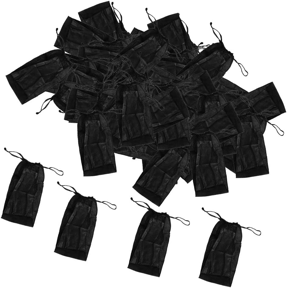 100 Pieces Disposable, String Fleece Tangas Panties Made of Fleece Ladies String Shape - Black, as Described