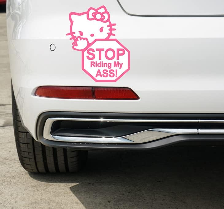 Hello Kitty, Stop Riding,Pink, Vinyl Decal,Sticker for Cars,Windows,Laptops and More image number 2