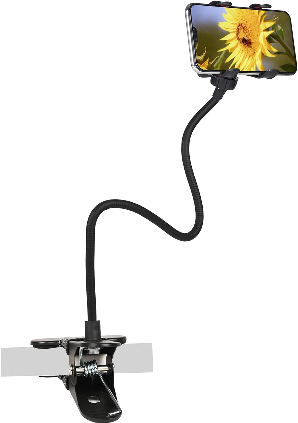 Ltheifaa Cell Phone Holder Gooseneck Mount, Universal Lazy Bracket Flexible Long Arm Clamp Clip Phone Stand for Bed,360 Adjustable DIY Flexible Grip Desktop Mobile Phone Stand for All 4-7&rdquo; Devices