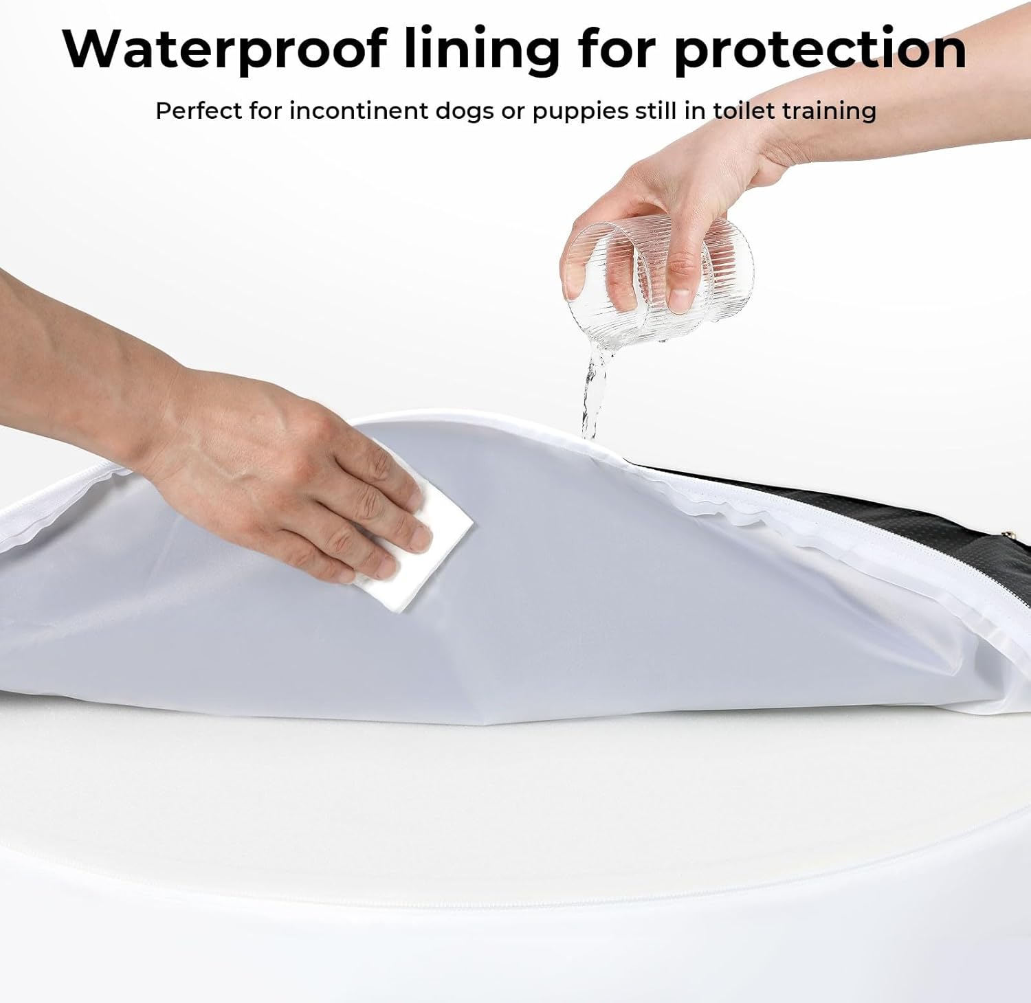 Pawz Orthopedic Dog Bed, Calming Donut Dog Bed,Pet Bed with Supportive Memory Foam,Machine Washable Dog Mat with Removable Cover,Anti-Slip,Waterproof Dog Bed Sofa for Extra Extra Large Dog(Green) image number 3