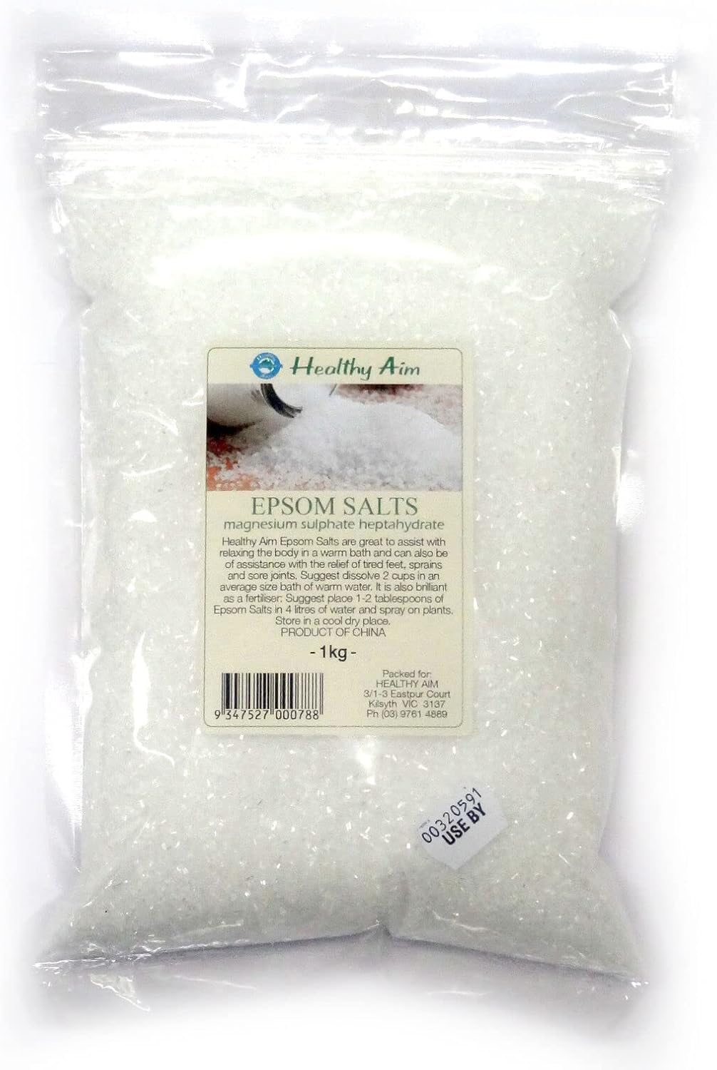 EPSOM SALTS 500G or 1Kg or 3Kg (Premium Pharmaceutical Bath Grade) Muscle Relax (1 Kg)