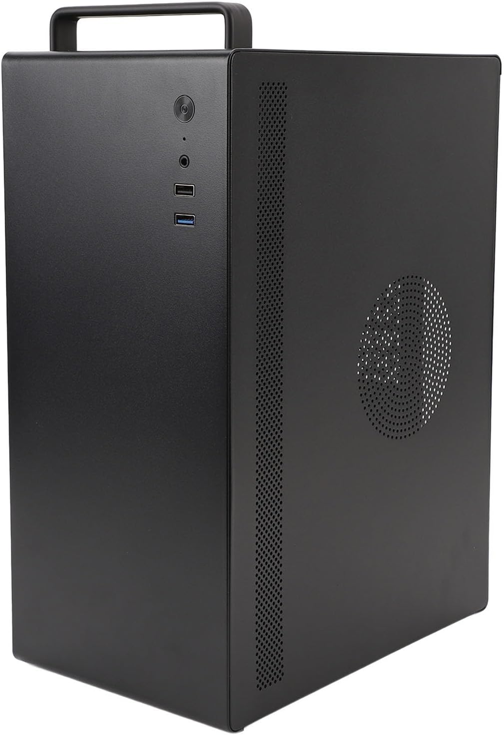 XUMIUZIY Micro ATX ITX Gaming Computer Case with Fine Space Layout, CPU Cooler up to 140Mm, GPU up to 250Mm, SSD HDD Support, Top Mounted Ports for Easy Access, 270&deg; Full View Tempered image number 5