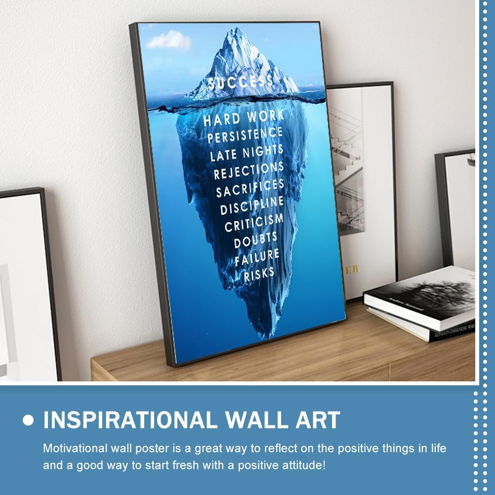 MAGICLULU Inspirational Poster - Motivational Wall Art for Office Classroom and Home Decor 40X30Cm Hanging Positive Quotes Artwork