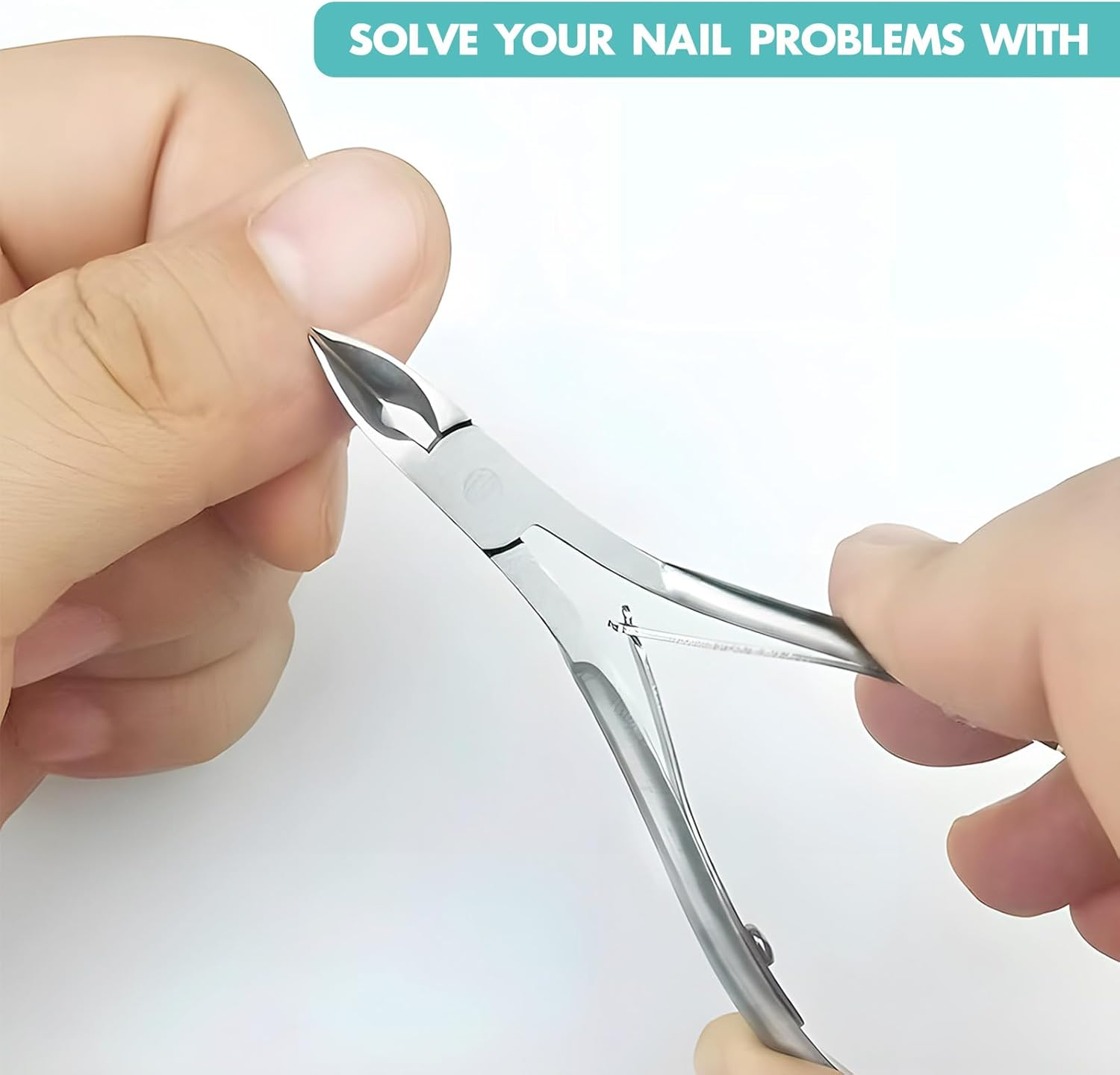 Kootinn 2 Packs Nail Cuticle Trimmer Professional Cuticle Cutter Stainless Steel Cuticle Nippers with Double Spring Cuticle Clippers Pedicure Manicure Tools for Fingernails and Toenails (Silver) image number 4