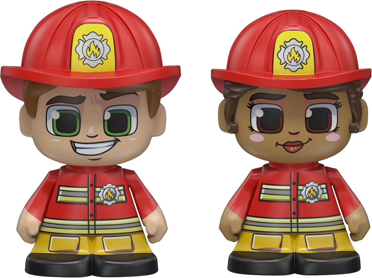 TILE TOWN Fire House Magnetic Tiles Construction Building Playset + Figures, Kids 3-5+, New Action Tiles for Action Play, Realistic Builds, STEM Creative Toy, Great for Boys & Girls image number 2