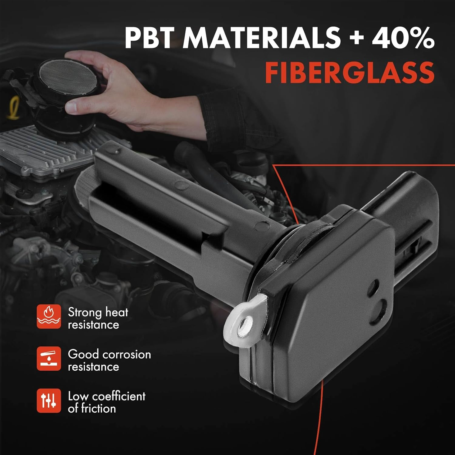 A-Premium Mass Air Flow Sensor Compatible with Subaru Outback Legacy 08-18 Forester 09-18 Impreza 08-16 Crosstrek 16-17 WRX WRX STI XV Crosstrek image number 4