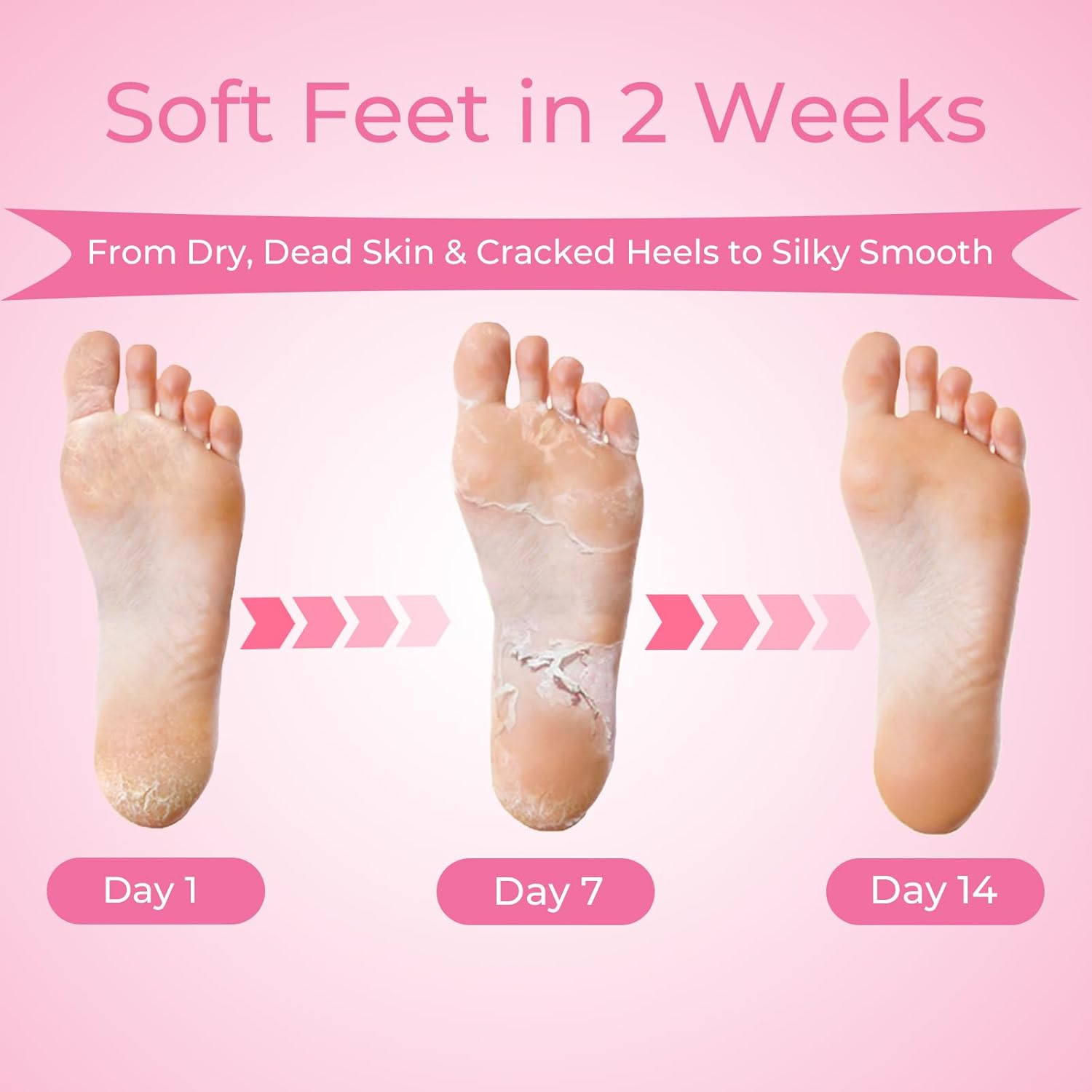 SAISZE Foot Peel Mask, Lavender, 4 Pairs image number 3