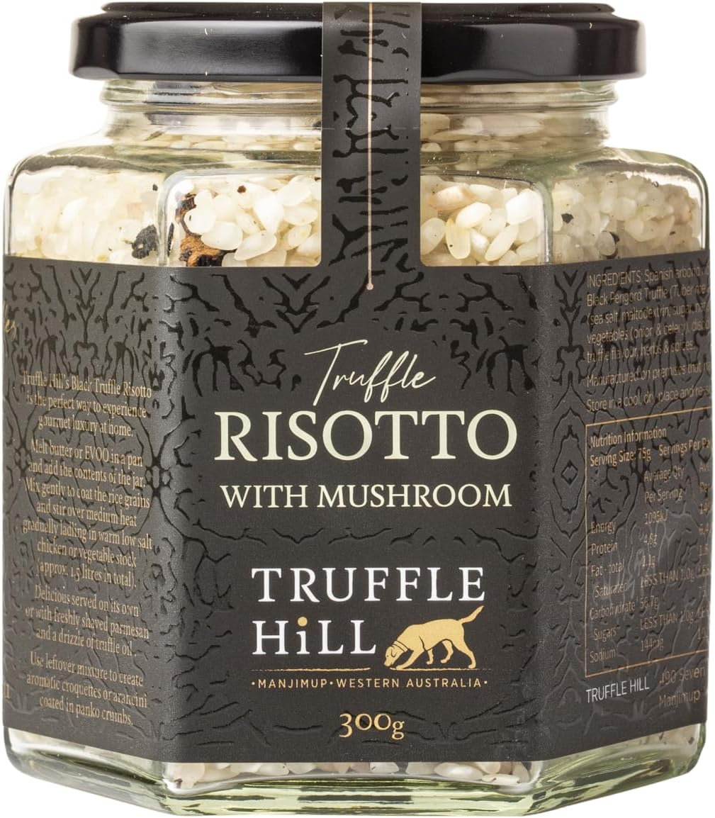 Truffle Hill - Truffle Risotto with Mushroom (300G), Traditional Style Risotto Infused with Black P&eacute;rigord Truffles, Vegan, Vegetarian, Lactose Free