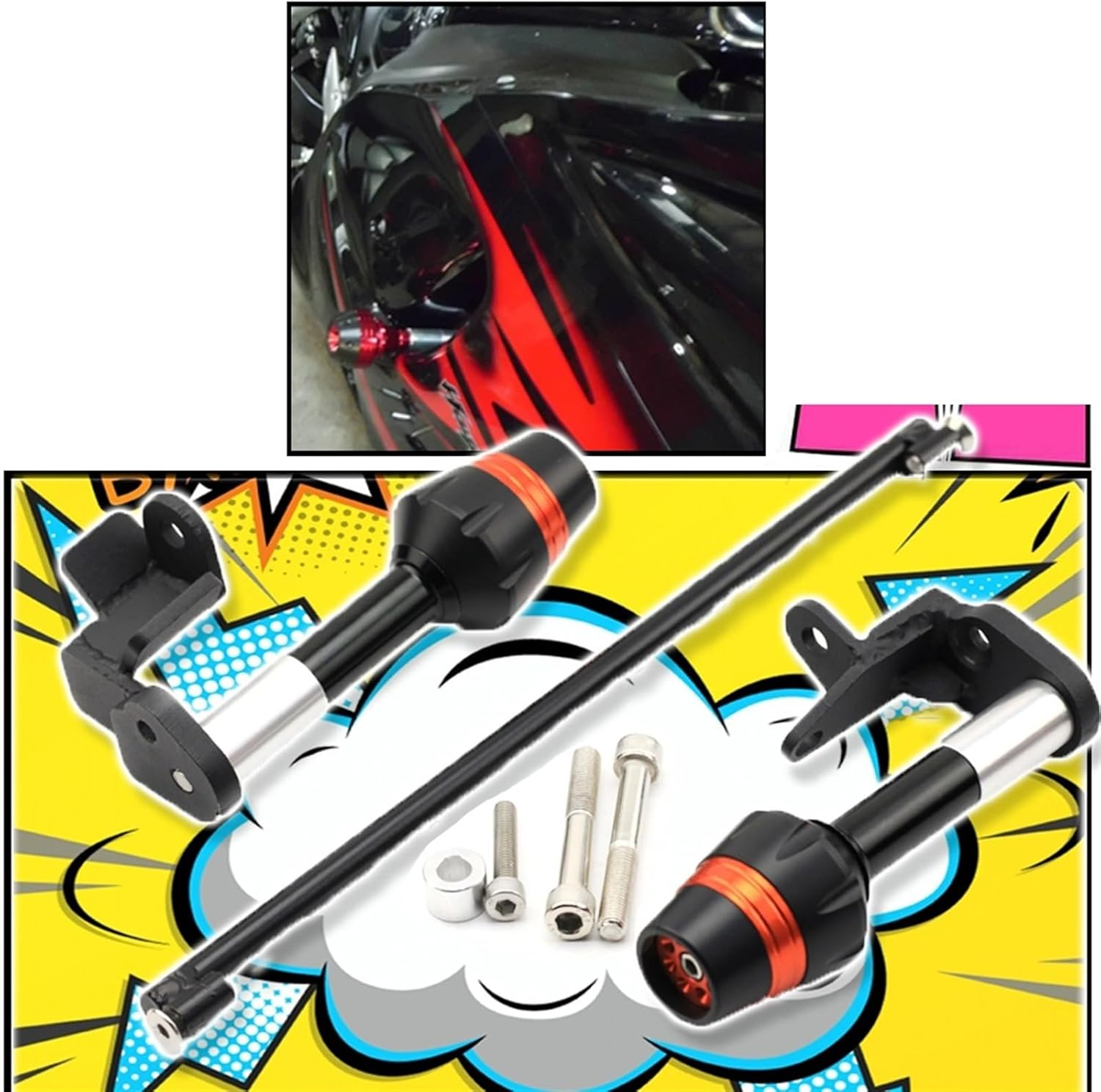 Motorbike Frame Sliders for S┐UZUKI HAYABUSA GSXR1300 2008-2020 2018 2019 Accessories Falling Protection Crash Protector Parts Motorcycles Frame Sliders (Color : Green)