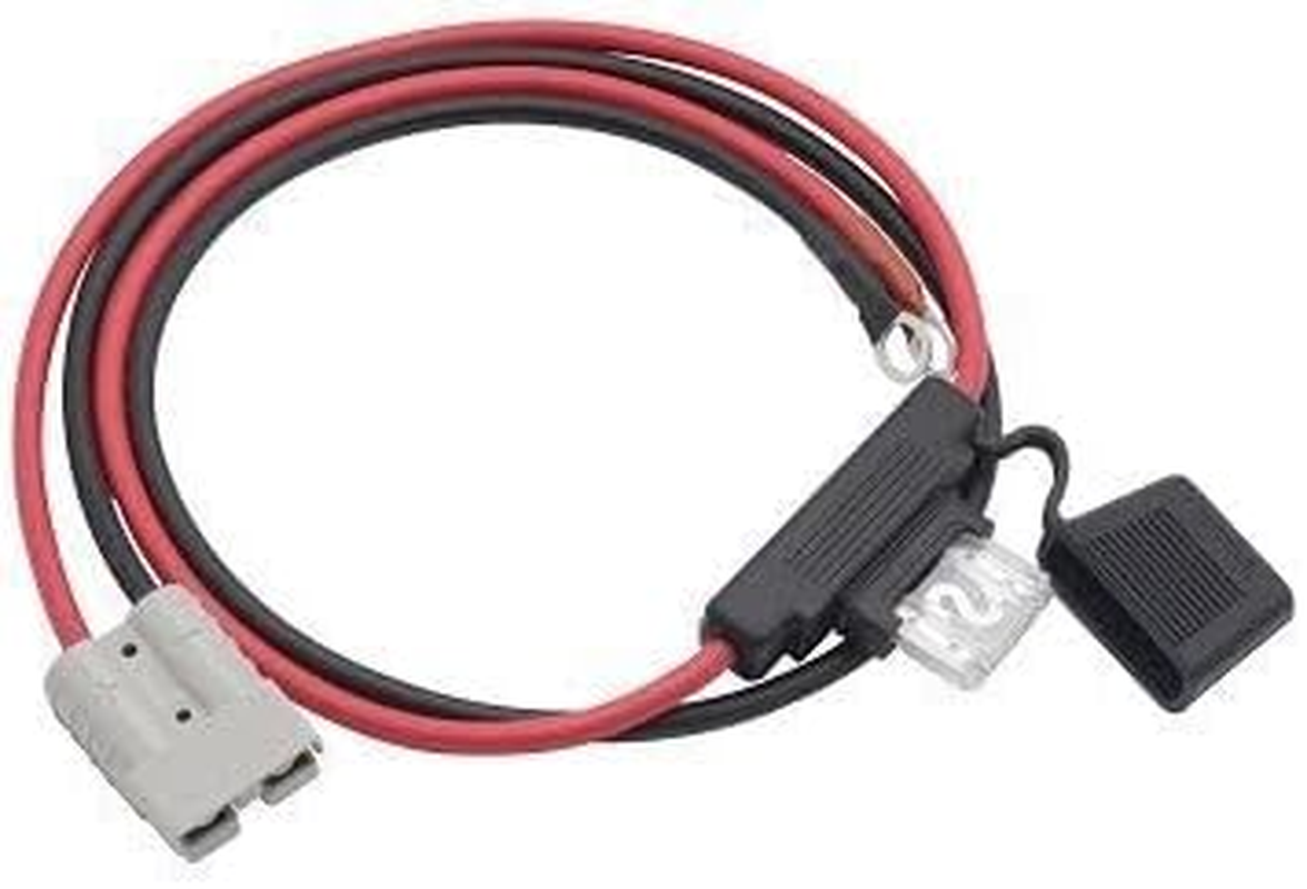 50A 8AWG Connector Cable with Inline Fuse and Eyelets, 30 Cm Length - MMAPC4