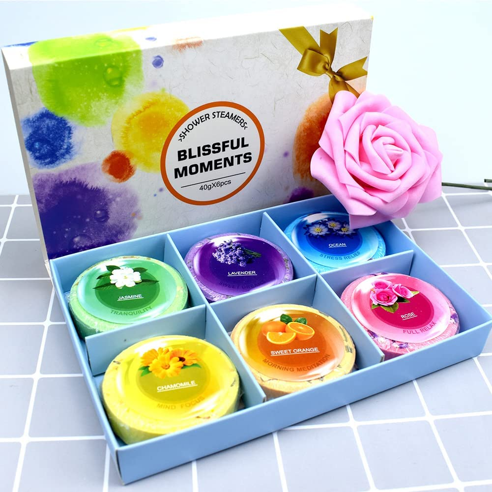 Shower Steamer, 6 Pcs Shower Bombs, Bath Bombs Gift Set, Bath Bomb for Showers image number 1