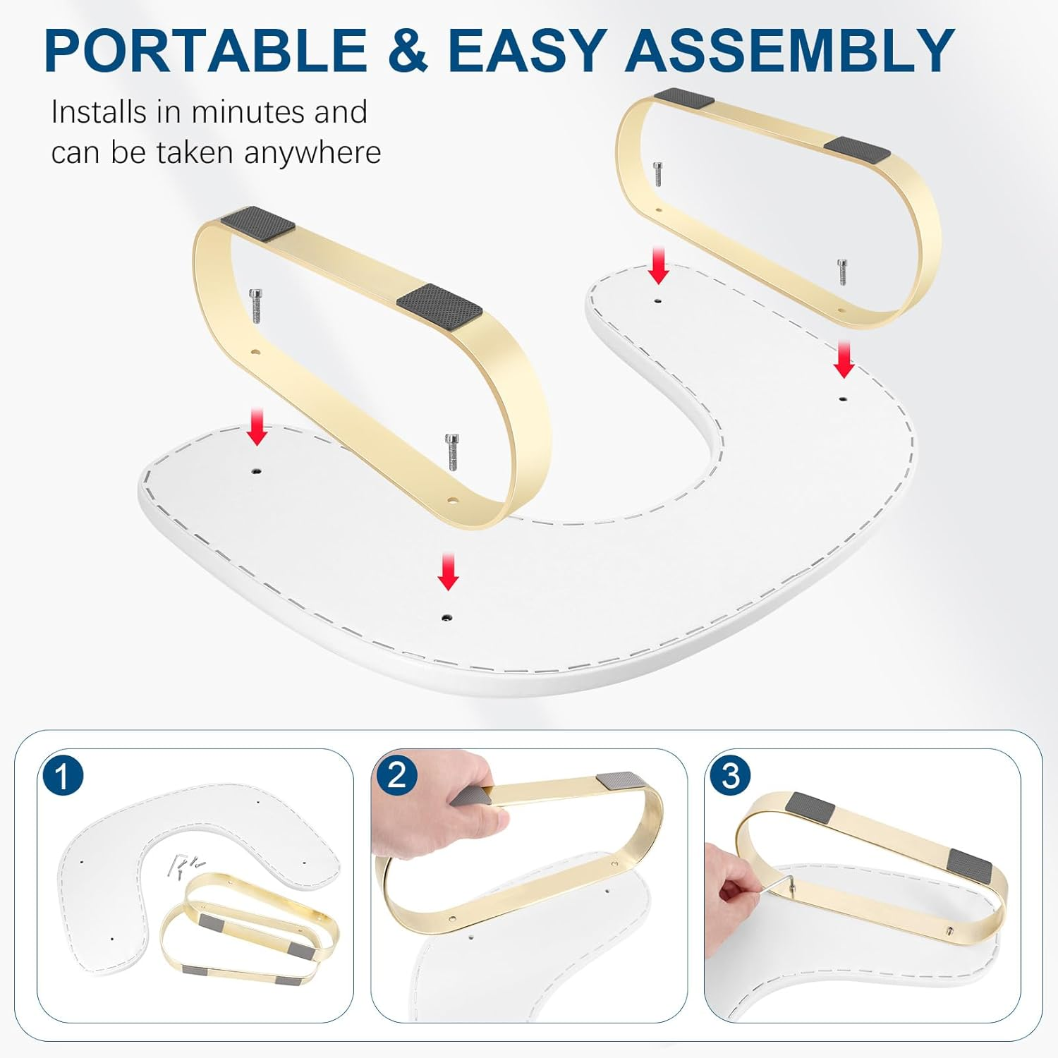 Arm Rest for Nails Tech, U-Shaped Manicure Nail Arm Rest Stand, Nail Armrest for Nail Tech Hand Rests with Stainless Steels Holder