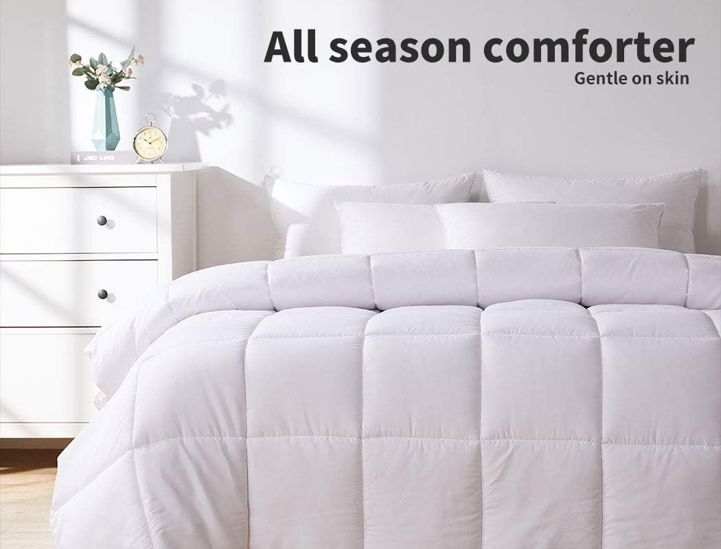 Dreamz All Season Microfiber Quilt 250GSM Siliconized Fiberfill Bedding Doona Duvet Throw Blanket Cover Summer Winter, Machine Washable, for Sleeping, with Storage Bag (Queen:210Cm X 210Cm) image number 2