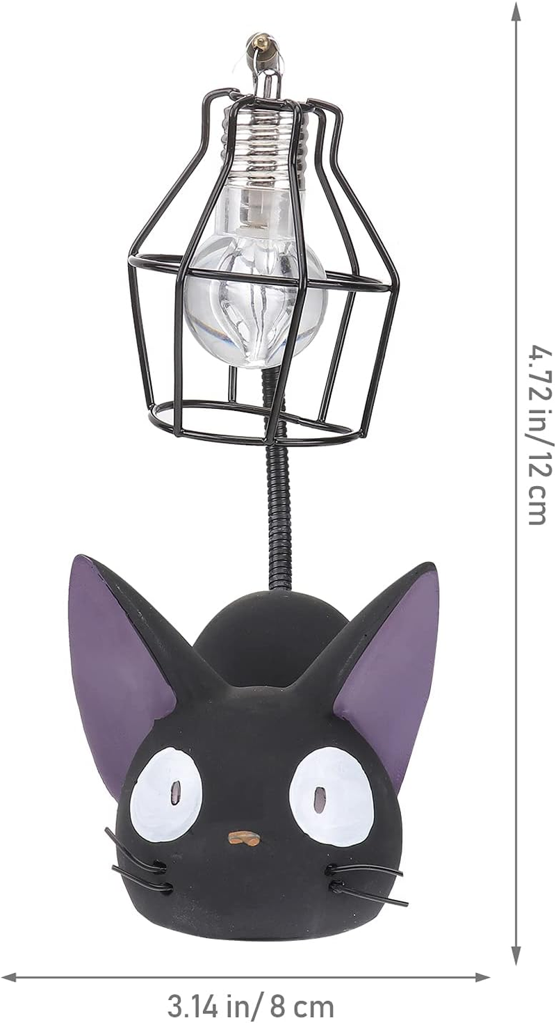 Resin Cat Design Lamp Creative Night Light Table Bedside Lamps for Reading (Iron Wire Lampshade,3.1 X 4.7 X 6.7Inch) image number 3