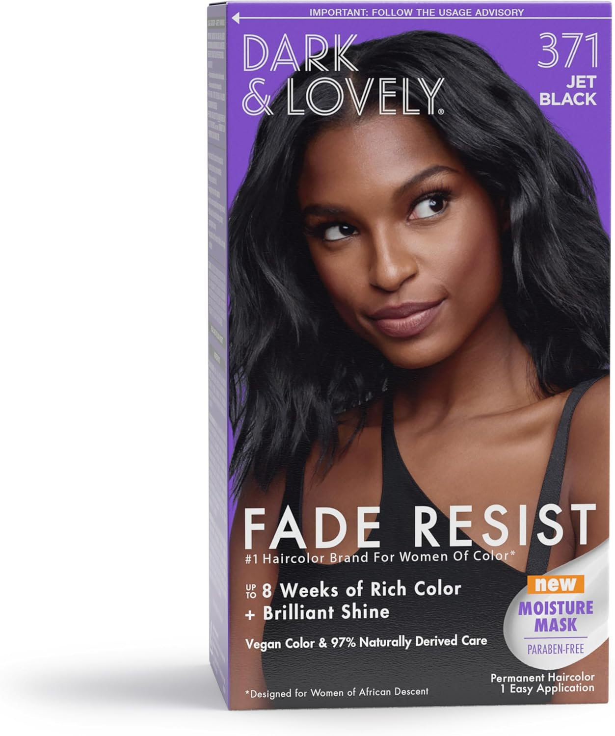 Softsheen-Carson Dark and Lovely Fade Resist Rich Conditioning Color, Jet Black 371 image number 1