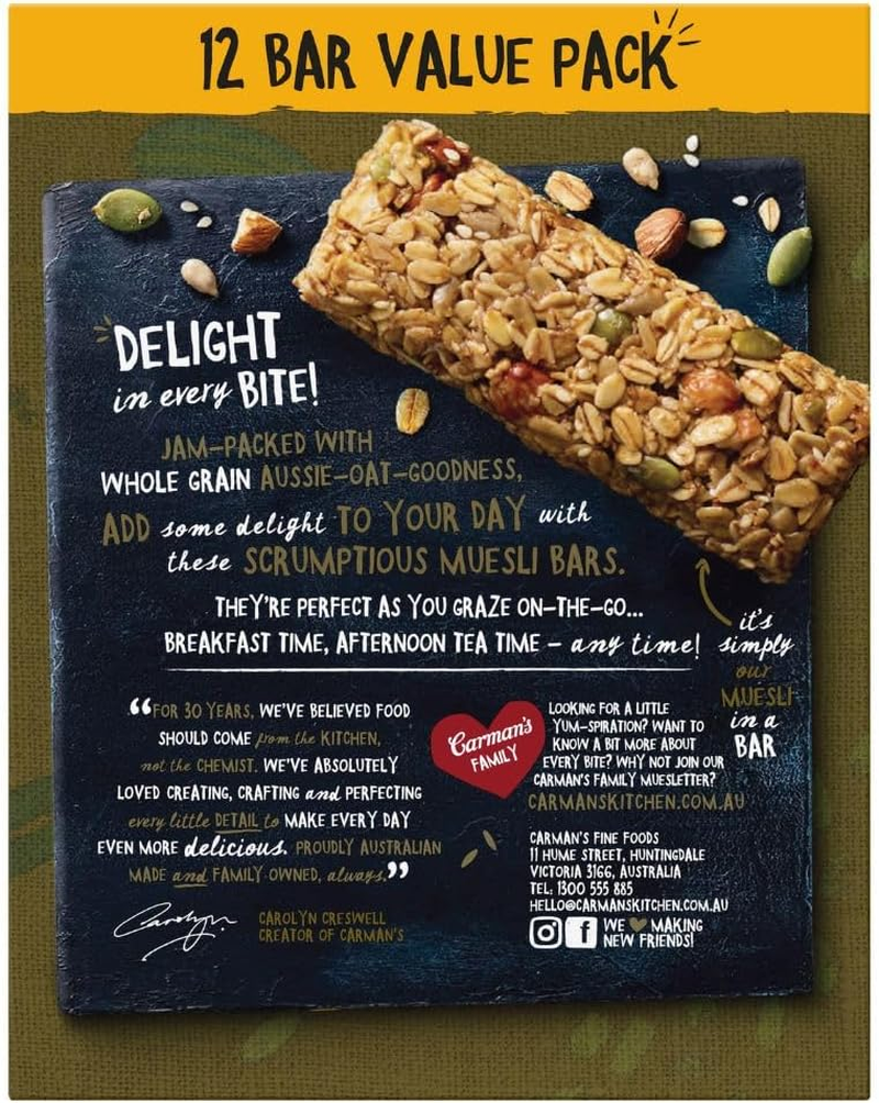 Carman'S Muesli Bars Original Fruit Free Value Pack 3X540G (Pack of 36) image number 3
