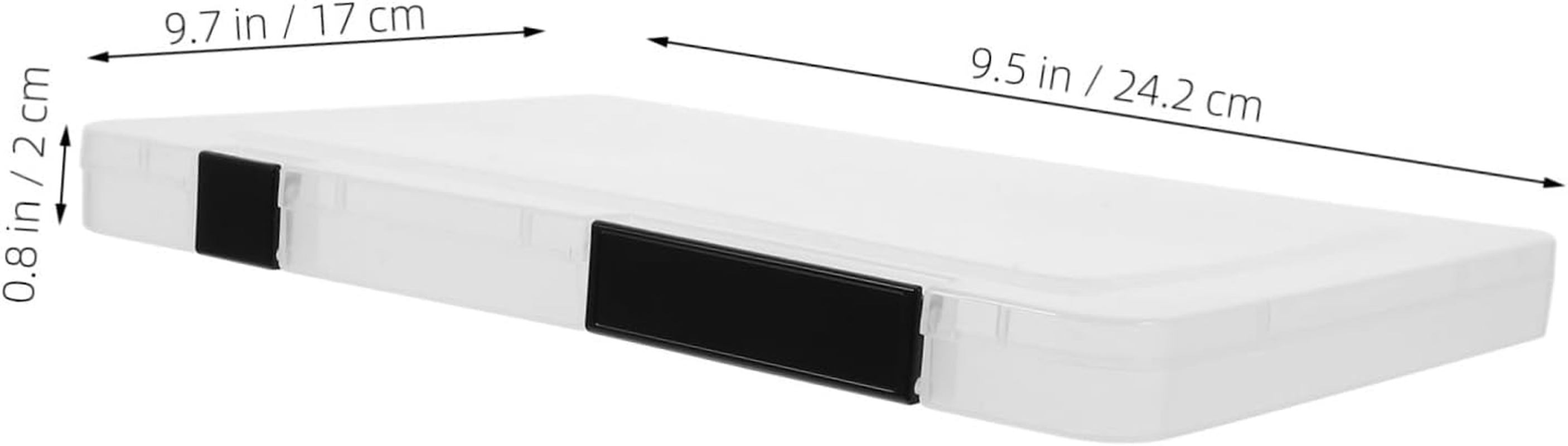 CAXUSD A5 Plastic Document Storage Box Lid, Desk Organiser for Office and Home, Black Slim File Holder for Scrapbook Paper and Magazine Storage image number 2