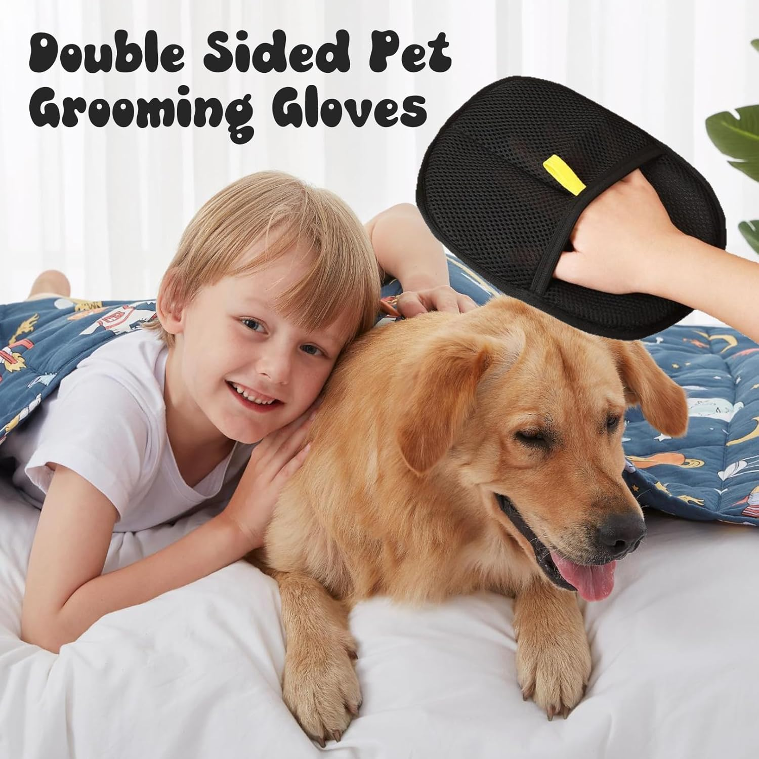 WANTUSHUI Pack of 2 Generic Fur Magnetic Gloves, Fur Magnet Fur Wonder Brush, Glove Pet Hair Removal, Pet Gloves, Cat Hair Remover Glove, Cat Hair Glove