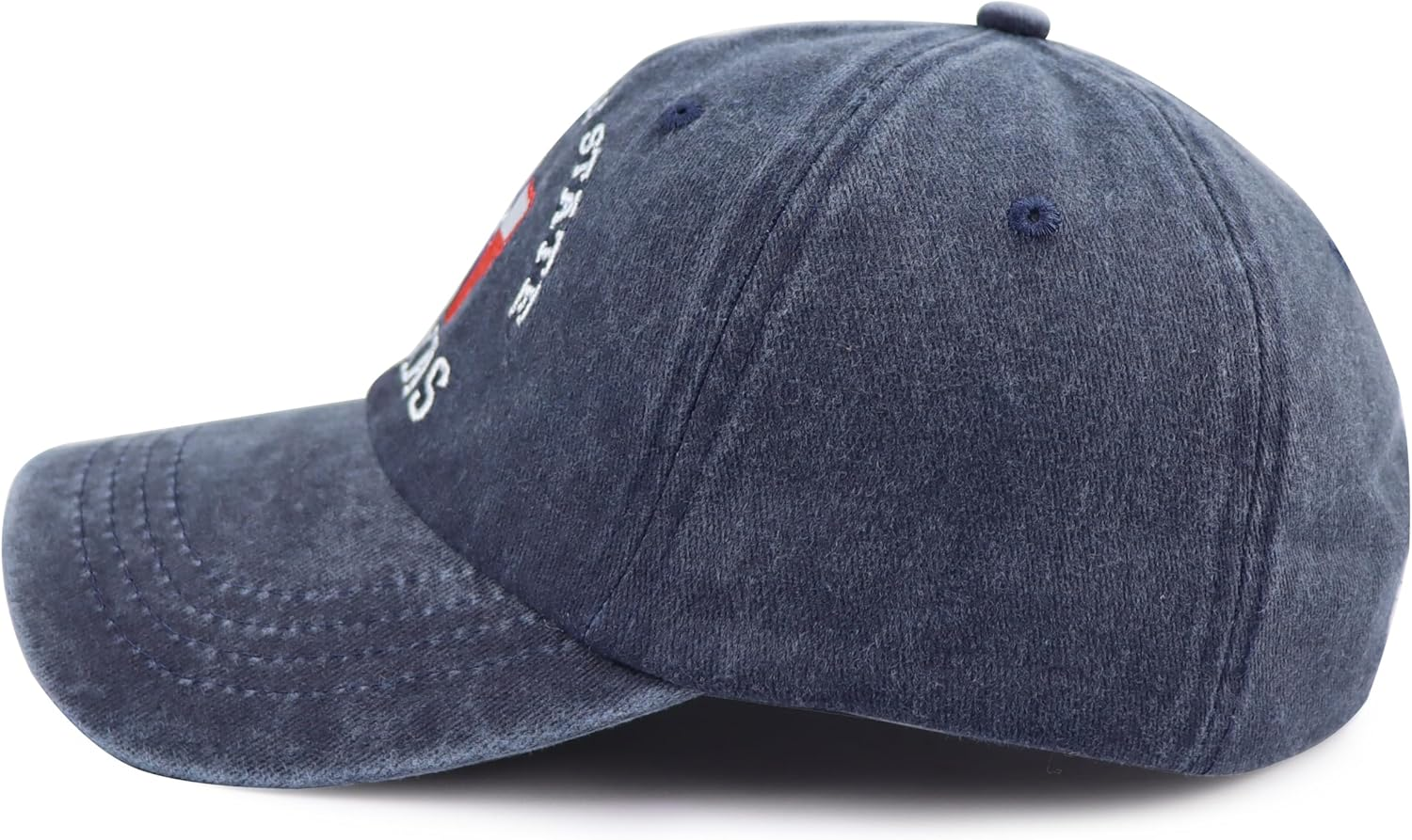 Texas Flag Hats for Men Women,Funny Adjustable Cotton Embroidered Lone Star State Baseball Cap - Black image number 2