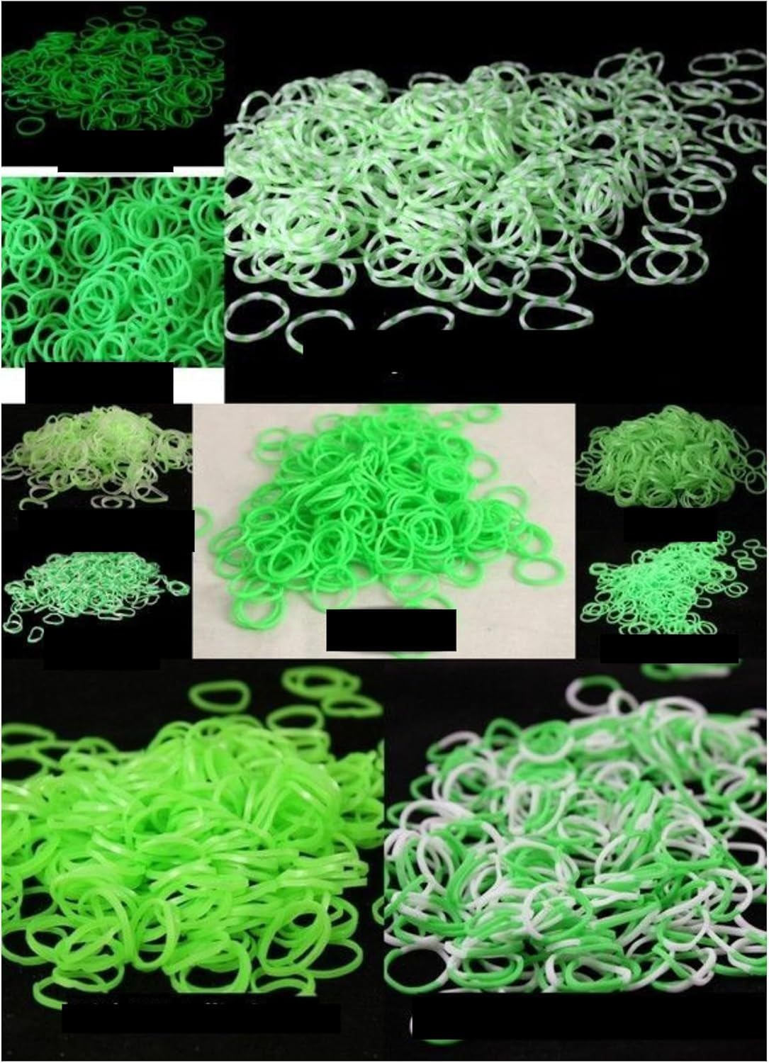 FIL 600+ Loom Bands Kit Refill W Hook S-Clips [Colour: Yellow] [Type: Bright Metallic Colours (600Pcs)] image number 3