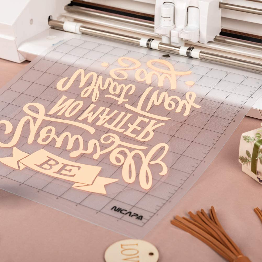 Nicapa Standardgrip Cutting Mat for Silhouette Cameo 4/3/2/1, Adhesive&Sticky Mat 12X12 Inch,3Pack Non-Slip Flexible Gridded Replacement Matts Accessories Set Vinyl Craft Sewing image number 4