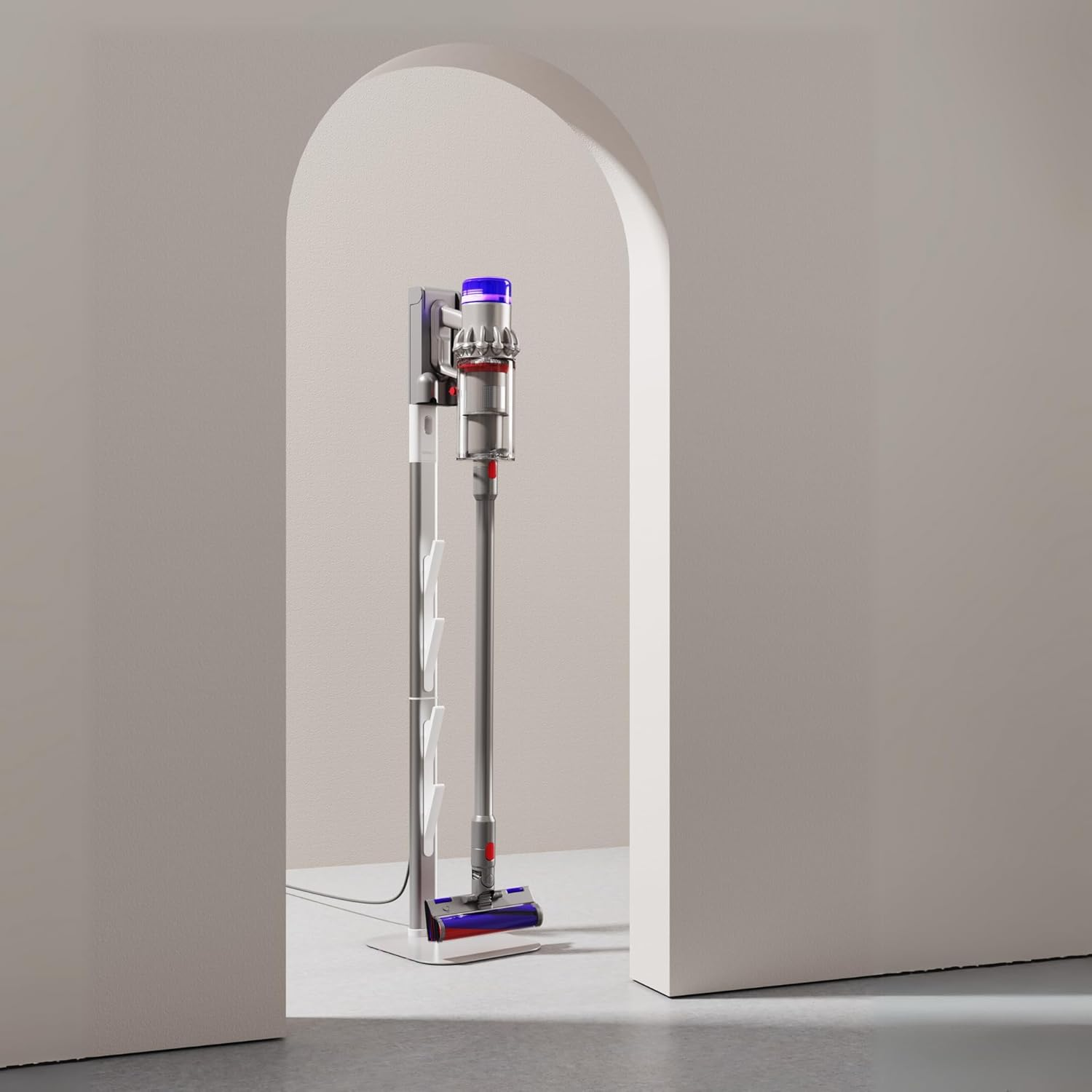 Freestanding Holder for Dyson Vacuum Stand &ndash; Suitable for Dyson V6 V7 V8 V10 V11 V12 V15 Gen5 & DC Series Vacuum Cleaners, Elegant and Stable Standing Dock &ndash; Accessory Storage Stand for Dyson image number 5