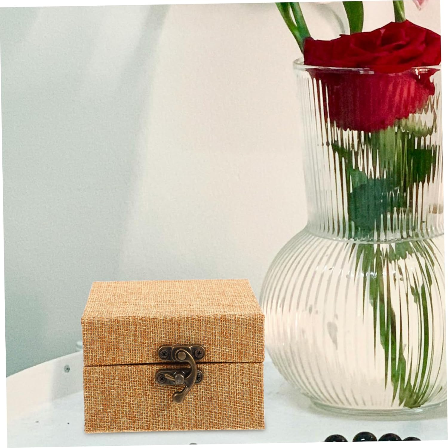 Ink Paste Box Trinket Organizer Wooden Treasure Chest Small Keepsake Box