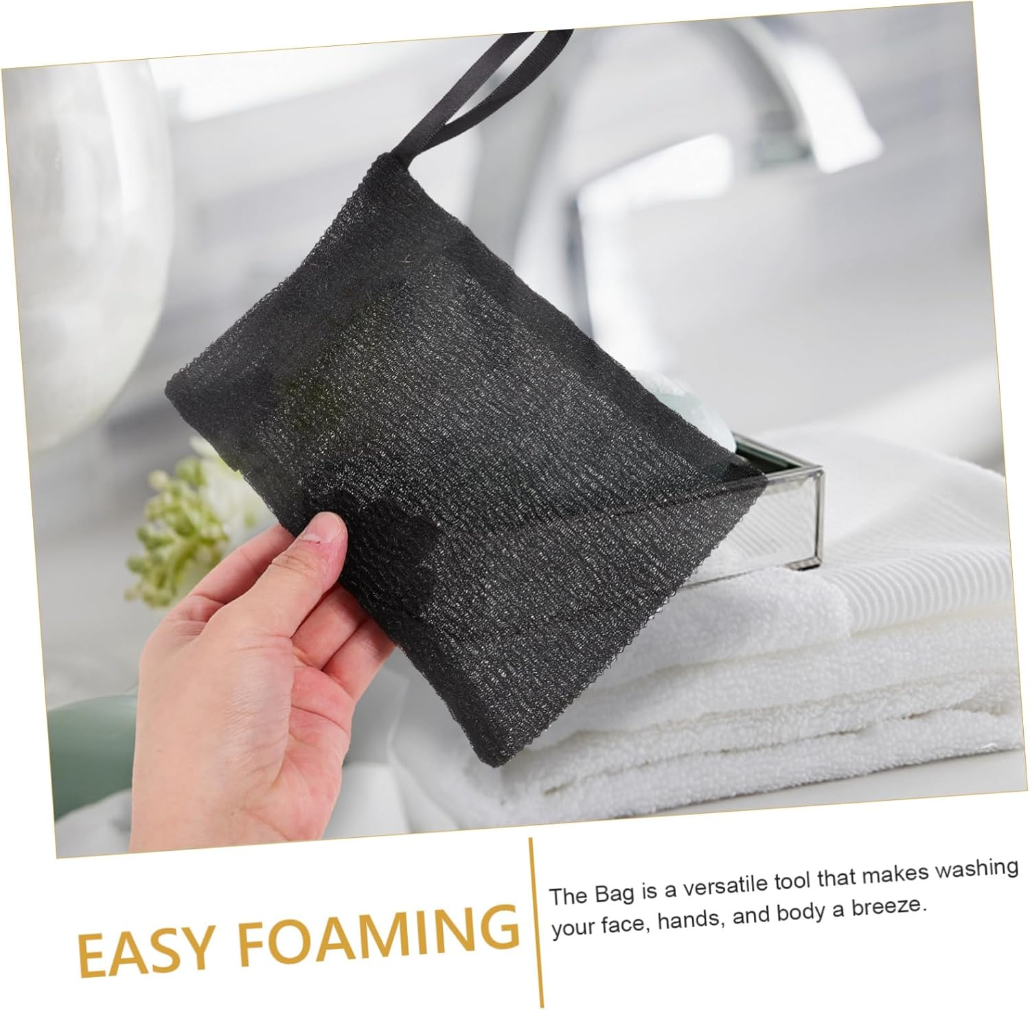 VINTORKY 6Pcs Eco- Pouch for Bar Soap Travel Organic Mesh Design for Face Body Hands image number 6