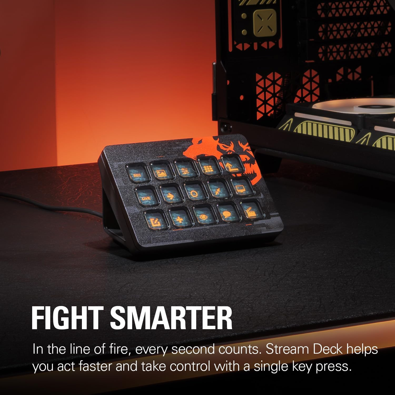 Elgato Stream Deck MK.2 Call of Duty&reg;: Black Ops 6 Edition &ndash; Studio Controller, 15 Macro Keys, Trigger Actions in Apps and Software like OBS, Twitch, ​Youtube and More, Works with Mac and PC image number 5