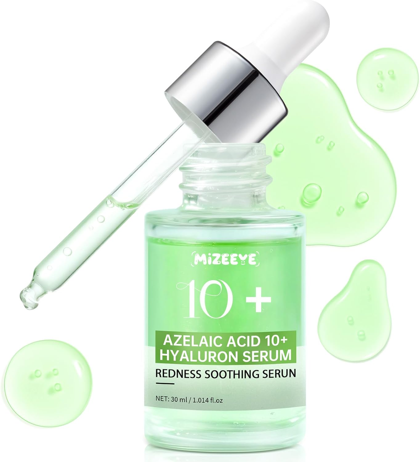 Azelaic Acid Serum for Face, Azelaic Acid 10 + Hyaluron Serum for Sensitive Skin, 30Ml Hyaluronic Acid Serum with Niacinamide for Acne & Spot Care, Redness Relief.