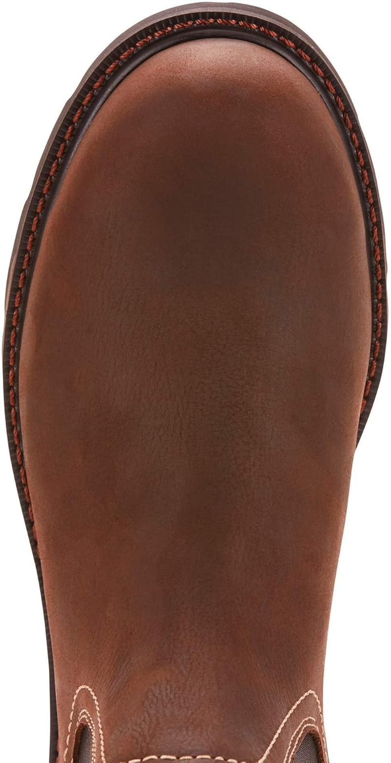 Ariat Groundbreaker Chelsea Waterproof Steel Toe Work Boot &ndash; Men&rsquo;S Leather Boots, Dark Brown