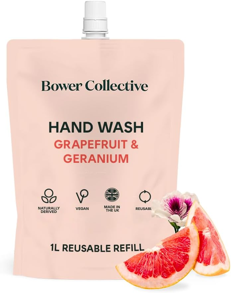 Bower Collective, Antibacterial Fragrance Free Hand Wash Refill, Eco-Friendly, Natural Hand Soap Refill, 1L image number 2