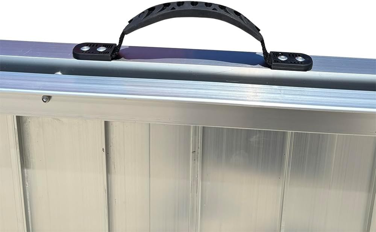 Single-Folding Aluminium Wheelchair Ramp 272Kg Rated Loading Portable Threshold Non-Slip (5Ft-(152Cm X 73.5Cm X 5Cm)) image number 2