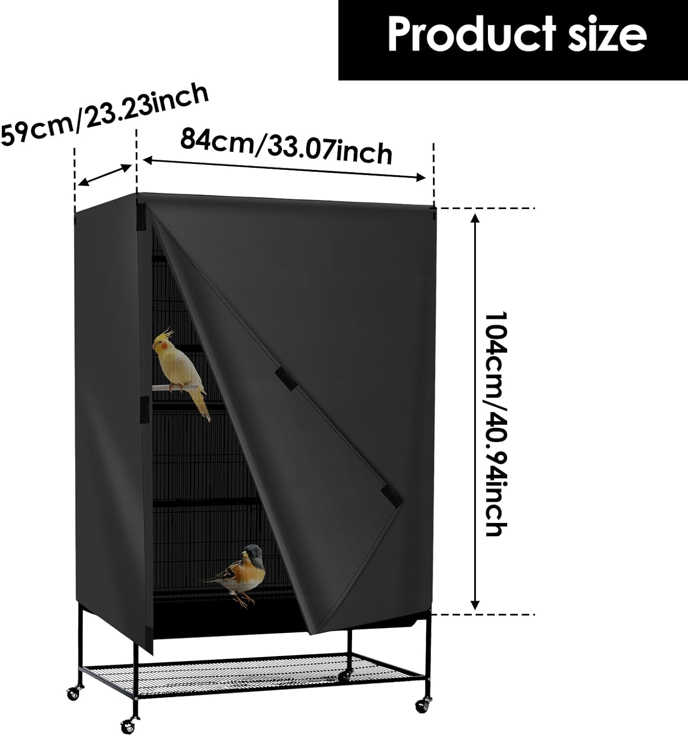 Bird Cage Cover Universal Breathable Bird Cage Cover Thin Lightweight Breathable Small Cages Cover Bird Parrot Cage Cover Black-Out Birdcage Cover for Parakeets Macaw Conure image number 6