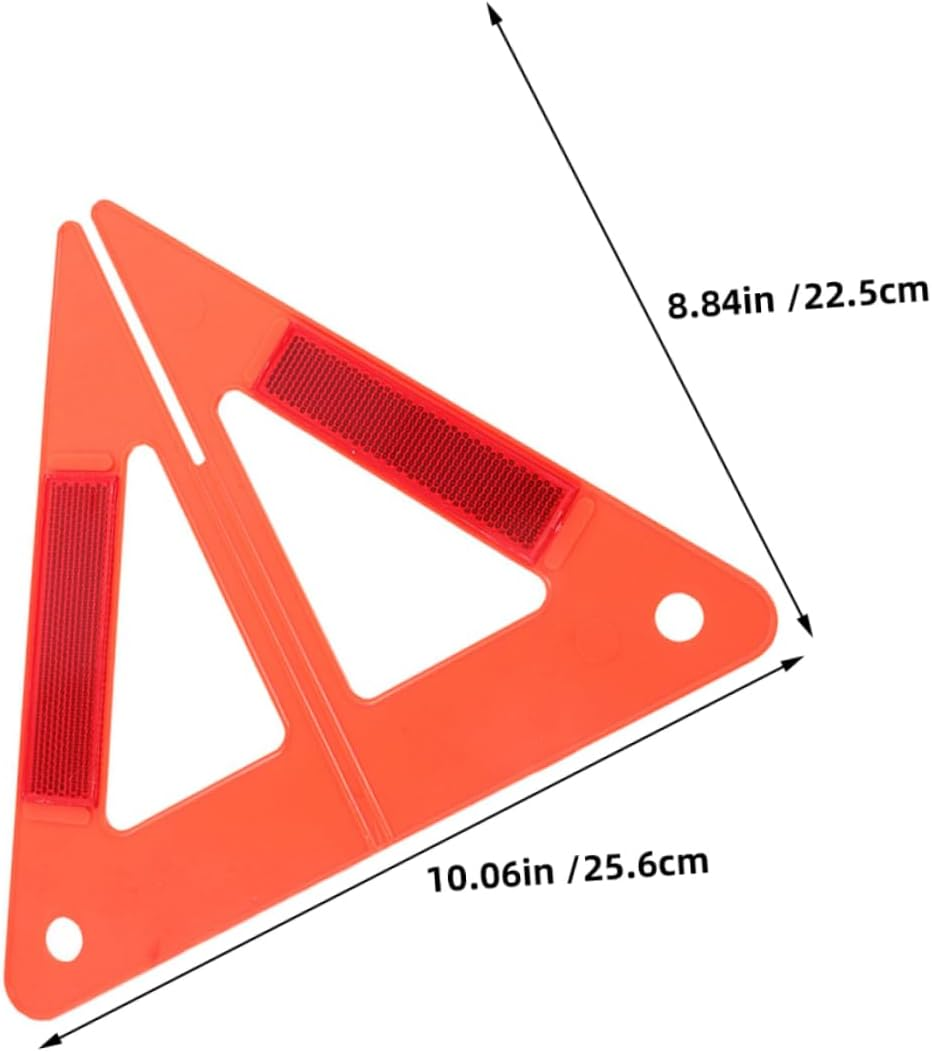 5Pcs Reflective Triangle Warning Sign Vehicles High Visibility Emergency Roadside Safety Triangles Portable Car Safety Reflectors for Night Driving and Breakdown Situations image number 3
