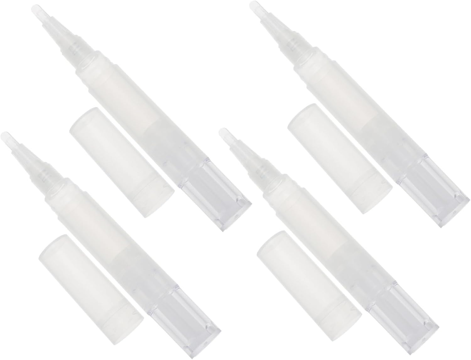 CIYODO 4Pcs Empty Twist Pen Manicure Brush Applicator Silicone Tip Nail Oil Eyelash Dispenser for Travel Daily Use image number 3