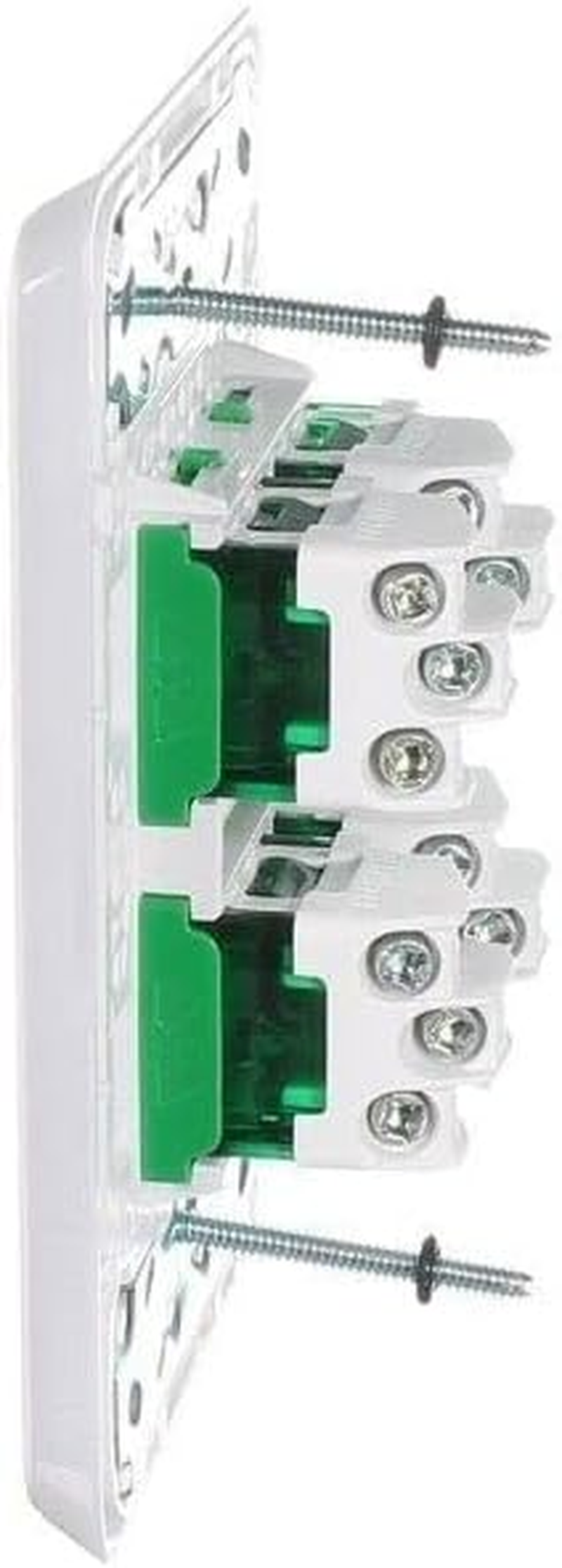 Clipsal 3000 Series 4 Gang, 250V 10Ax1-Way/2-Way Vertical Mount Iconic Flush Switch, White