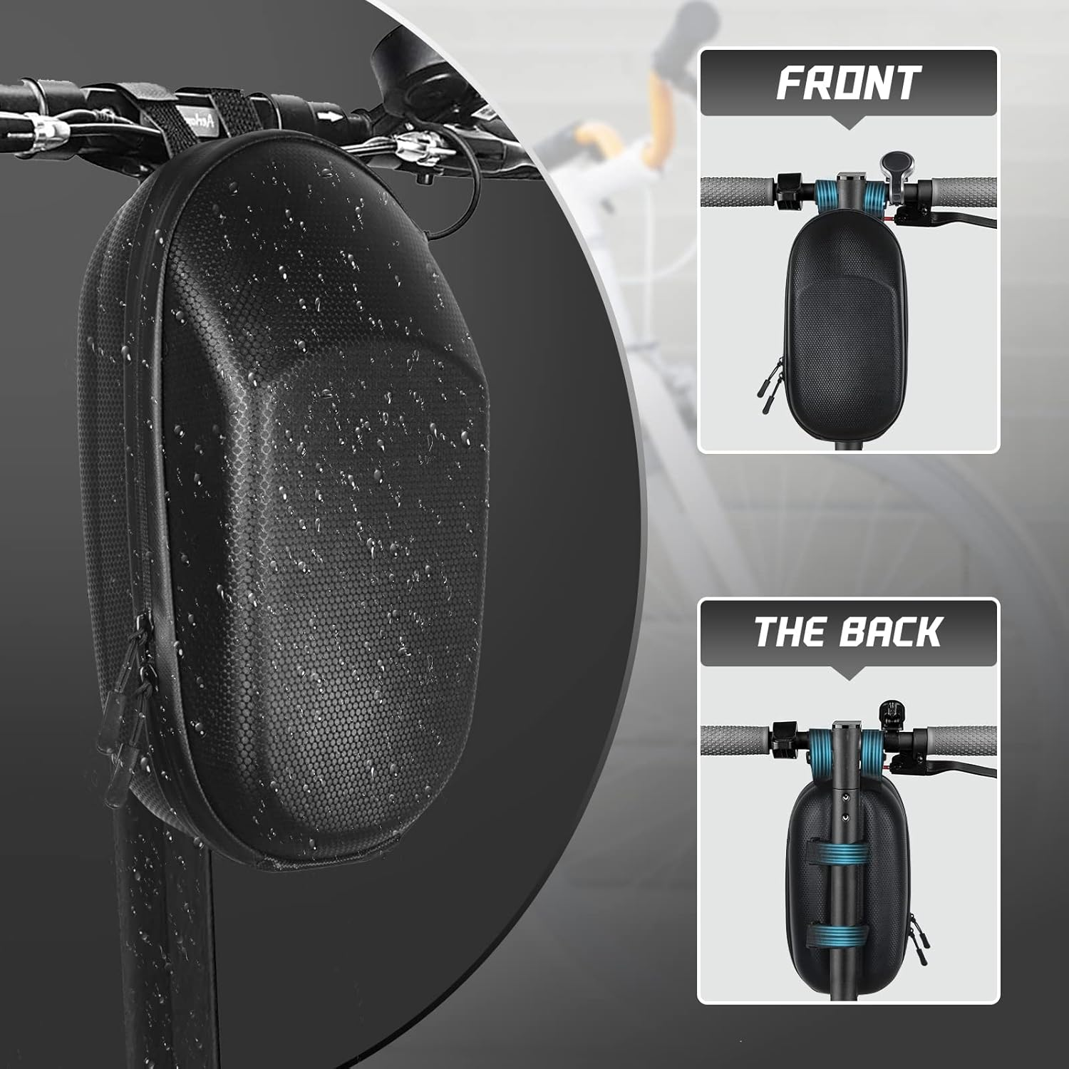 Honszex E Scooter Lock, Black, Handcuff Lock with Key, High Security, Rubber Lock Sleeve, 60Cm Chain, Portable Hanging Bag