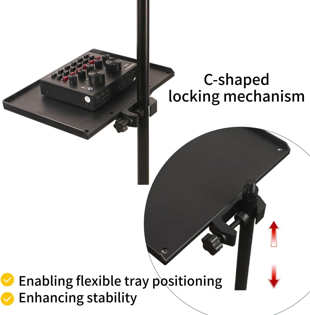 Projector Stand Height Adjustable Floor with Storage Tray，360&deg; Rotation , Hidden behind Sofa against Wall, Universal Projector Mount for Home Office Video Vlog Cameras.(Floor Type) image number 4